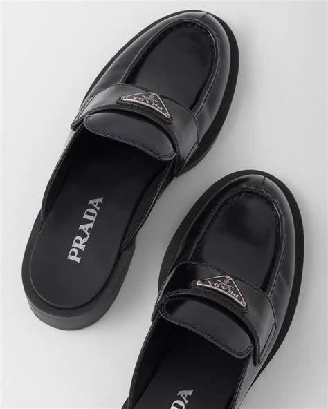 prada leather loafer mules|Prada mules sale.